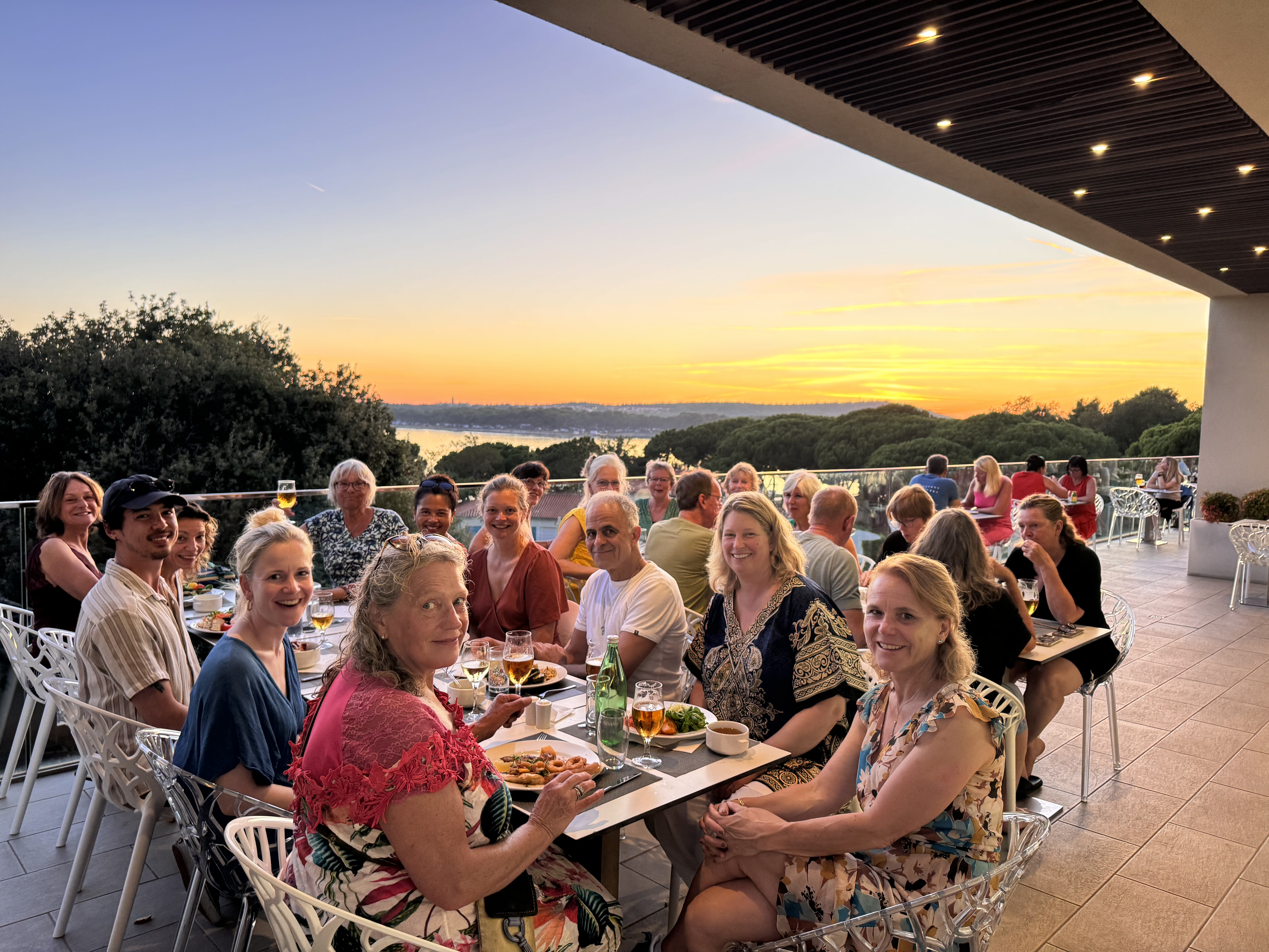 Swim in Balance group having dinner